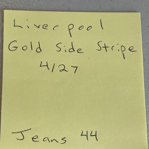 Liverpool Brooke Blue Denim Dark Wash Gold Side Stripe Straight Leg Jeans 4/27 - Picture 15 of 15